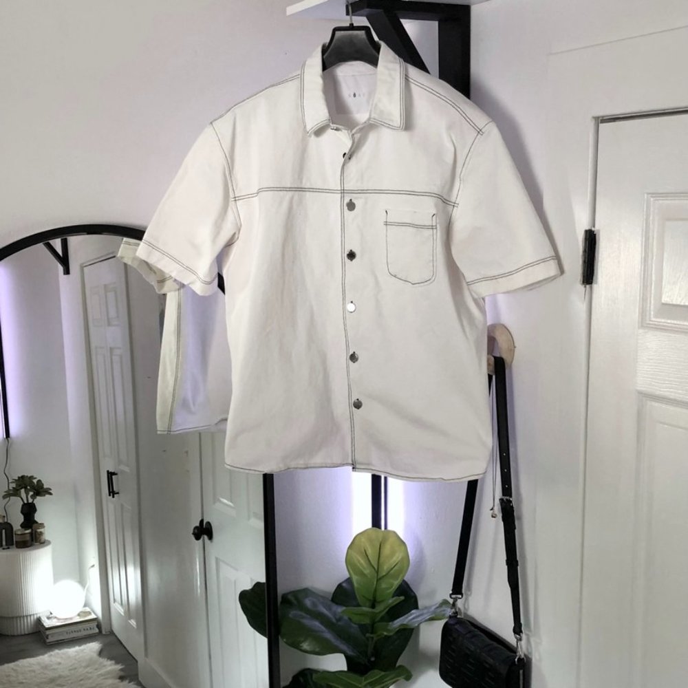 ASOS Noak Boxy Fit Short Sleeve Denim Overshirt